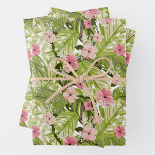 Tropische Floral en bladeren Inpakpapier Vel