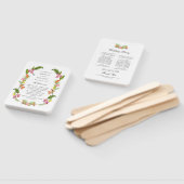 Tropische Floral en Greenery Garden Wedding Progra Handwaaier (Niet-gemonteerd)