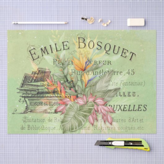 Tropische Floral Ephemera-ontkoppeling Tissuepapier (Craft)