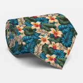 Tropische Floral Fantasy Stropdas (Opgerold)