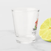 Tropische Floral Flamingo Best Day Ever Wedding Shot Glas (Links)