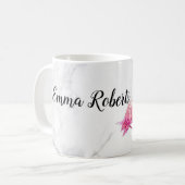 Tropische Floral Flamingo Geometric Koffiemok (Voorkant links)