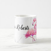 Tropische Floral Flamingo Geometric Koffiemok (Center)