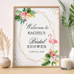 Tropische Floral Flamingo Gold Vrijgezellenfeest S Poster<br><div class="desc">Welkom gasten bij een tropisch en stijlvol vrijgezellenfeest met dit prachtige Tropische Floral Flamingo Vrijgezellenfeest Welcome Sign. Het bord is voorzien van een verbluffend ontwerp van florale en flamingo's met een aanraking van gouden geometrische details, waardoor het een perfecte aanvulling is op elke tropisch thematisch feestje. Met de digitale downloadoptie...</div>