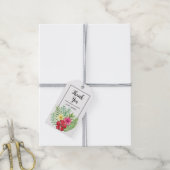 Tropische Floral Flamingo Verjaardag Dank u Cadeaulabel (Met Touw)