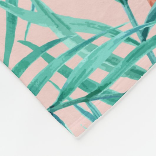 Tropische Floral Fleece Deken (Hoek)