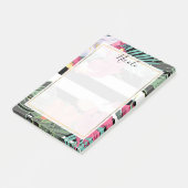 Tropische Floral Flowers laten bioscoop botanisch Post-it® Notes (Schuin)