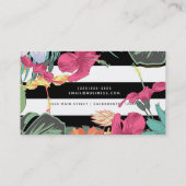Tropische Floral Flowers laten de afbeelding in de Visitekaartje (Achterkant)