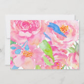 Tropische Floral foto Save the Date (Achterkant)