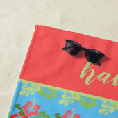 Tropische Floral gepersonaliseerd Strandlaken (In situ)