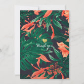 Tropische Floral & Gold Lijst Wedding Save the Dat Date (Achterkant)