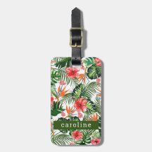 Tropische Floral Greenery - Aangepast Genoemd Gepe