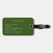 Tropische Floral Greenery - Aangepast Genoemd Gepe Bagagelabel (Achterkant horizontaal)