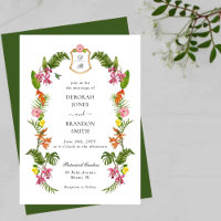 Tropische Floral & Greenery Monogrammed