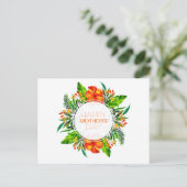 Tropische Floral Happy Moederdag | BRIEFKAART (Staand voorkant)