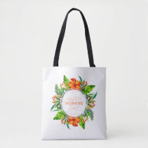 Tropische Floral Happy Moederdag | CANVAS TAS