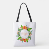 Tropische Floral Happy Moederdag | CANVAS TAS (Achterkant)