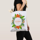 Tropische Floral Happy Moederdag | CANVAS TAS (Dichtbij)