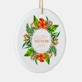 Tropische Floral Happy Moederdag | ORNAMENT (Rechts)