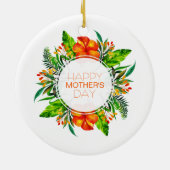 Tropische Floral Happy Moederdag | ORNAMENT (Achterkant)