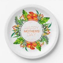Tropische Floral Happy Moederdag | Papieren Bord