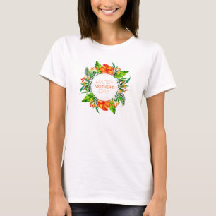 Tropische Floral Happy Moederdag SHIRT