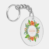 Tropische Floral Happy Moederdag | SLEUTELHANGER (Voorkant Links)
