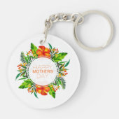 Tropische Floral Happy Moederdag | SLEUTELHANGER (Achterkant)