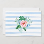 Tropische Floral Hawaii Peony Pink Green Bridesmai Kaart (Achterkant)