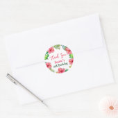 Tropische Floral Hawaiian dank u verjaardag Ronde Sticker (Envelop)