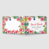 Tropische Floral Hawaiian Lijst bruiloft Gastenboek (Volledig)