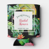 Tropische Floral Hawaiian Luau Bridal Blikjeskoeler (Achterkant)