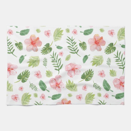 Tropische Floral Hawaiian Theedoek (Horizontaal)
