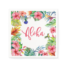 Tropische Floral Hibiscus Aloha Hawaiian Party