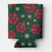 Tropische Floral Hibiscus Snowflakes kerst | Blikjeskoeler (Voorkant)