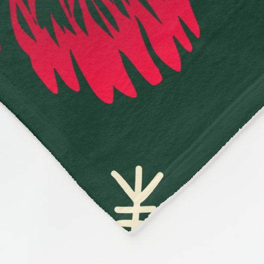 Tropische Floral Hibiscus Snowflakes kerst | Fleece Deken (Hoek)