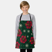 Tropische Floral Hibiscus Snowflakes kerst | Schort (Gedragen)