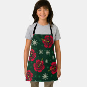 Tropische Floral Hibiscus Snowflakes kerst | Schort (Insitu)