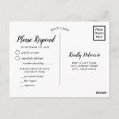 Tropische Floral Hibiscus Wedding RSVP Meal Choice Briefkaart (Achterkant)