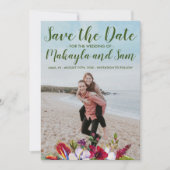 Tropische Floral Island Hibiscus bewaar de datum Save The Date (Voorkant)
