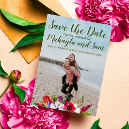 Tropische Floral Island Hibiscus bewaar de datum Save The Date