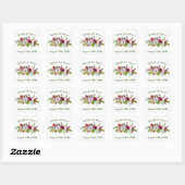 Tropische Floral Island Hibiscus Green Wedding Vierkante Sticker (Vel)