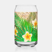 Tropische Floral Island tijd rotan Blikvorm Glas (Achterkant)