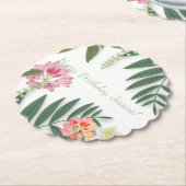 Tropische Floral Kartonnen Onderzetters (Gekanteld)