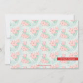 Tropische Floral kerstfoto Feestdagenkaart (Achterkant)