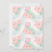 Tropische Floral kerstfoto Feestdagenkaart (Achterkant)