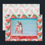 Tropische Floral kerstfoto Feestdagenkaart<br><div class="desc">De rode tropische hibiscus en de groenen op een roze achtergrond (kunnen worden veranderd), deze kerstfotokaarten hebben uw namen en begroeten op de bodem in het teken op een rode achtergrond - VERANDEREN het gezegde, veranderen de doopvonten, de doopvontkleuren, rood lijst in om het even welke kleur en gebruiken OM...</div>