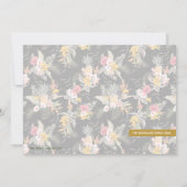 Tropische Floral-kerstfoto Feestdagenkaart (Achterkant)