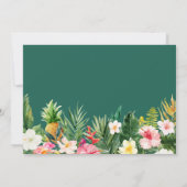 Tropische Floral laat flamingos de datum opslaan Save The Date (Achterkant)