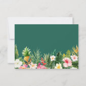 Tropische Floral laat gouden Lijst binden RSVP (Achterkant)